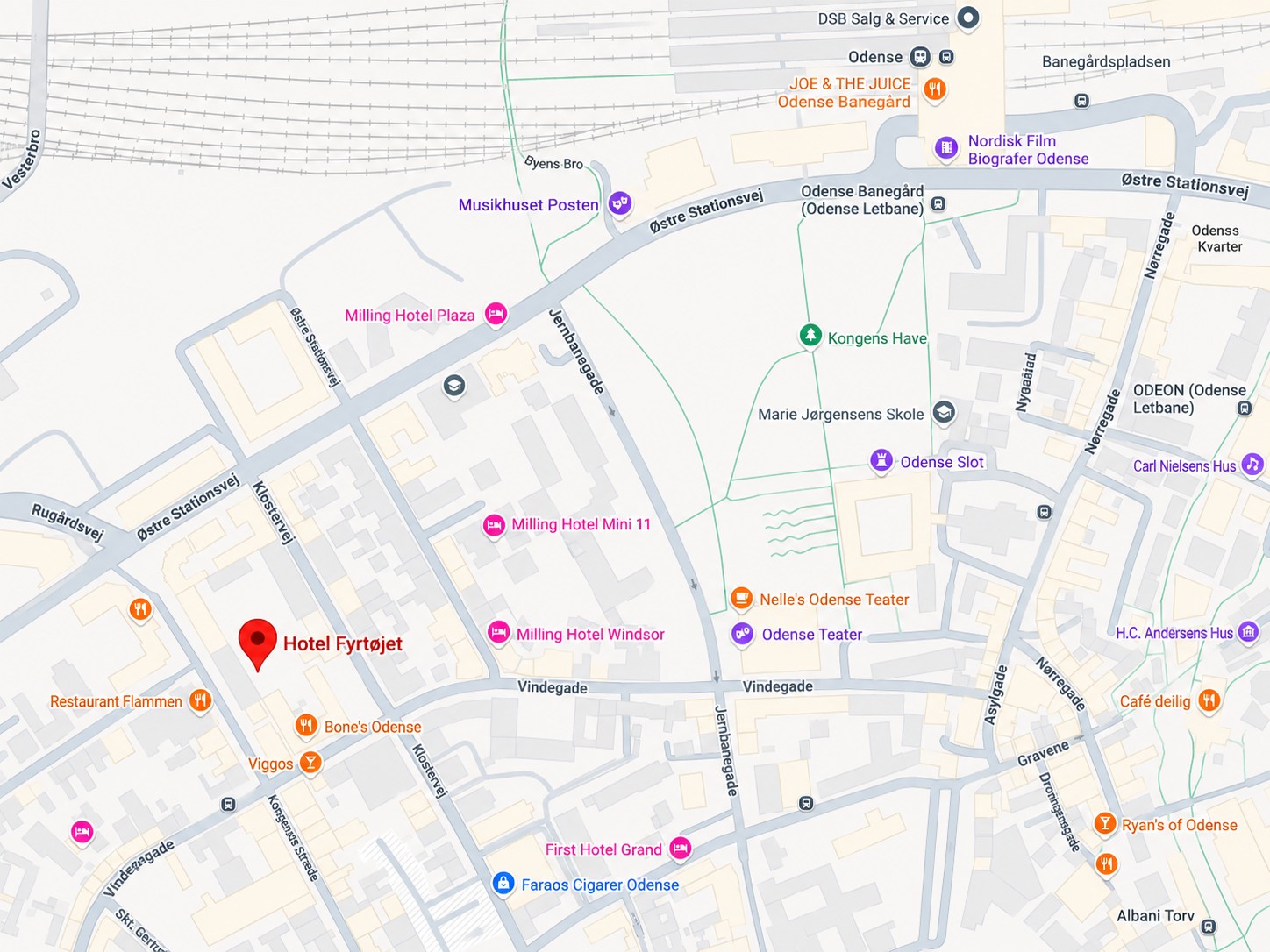 Find Hotel Fyrtøjet på Google Maps